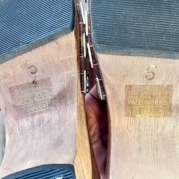 Candie’s | Vintage Flower Square Toe Slip On Wood Platform Sandals Y2K Size 5 - Picture 11 of 14